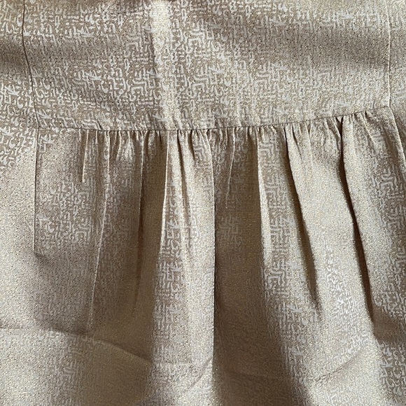 J Crew Factory Women’s Mini Skirt Golden Shimmer Size 8 - Picture 3 of 7
